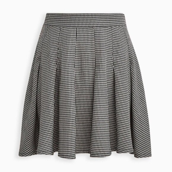 Mini Twill Pleated Skater Skirt - Picture 1 of 5